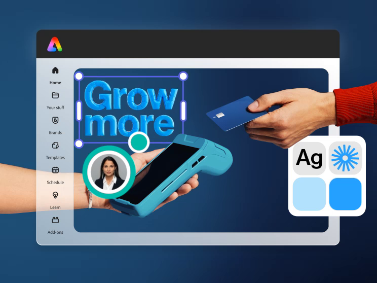 Adobe Express editor with templates and a free background remover