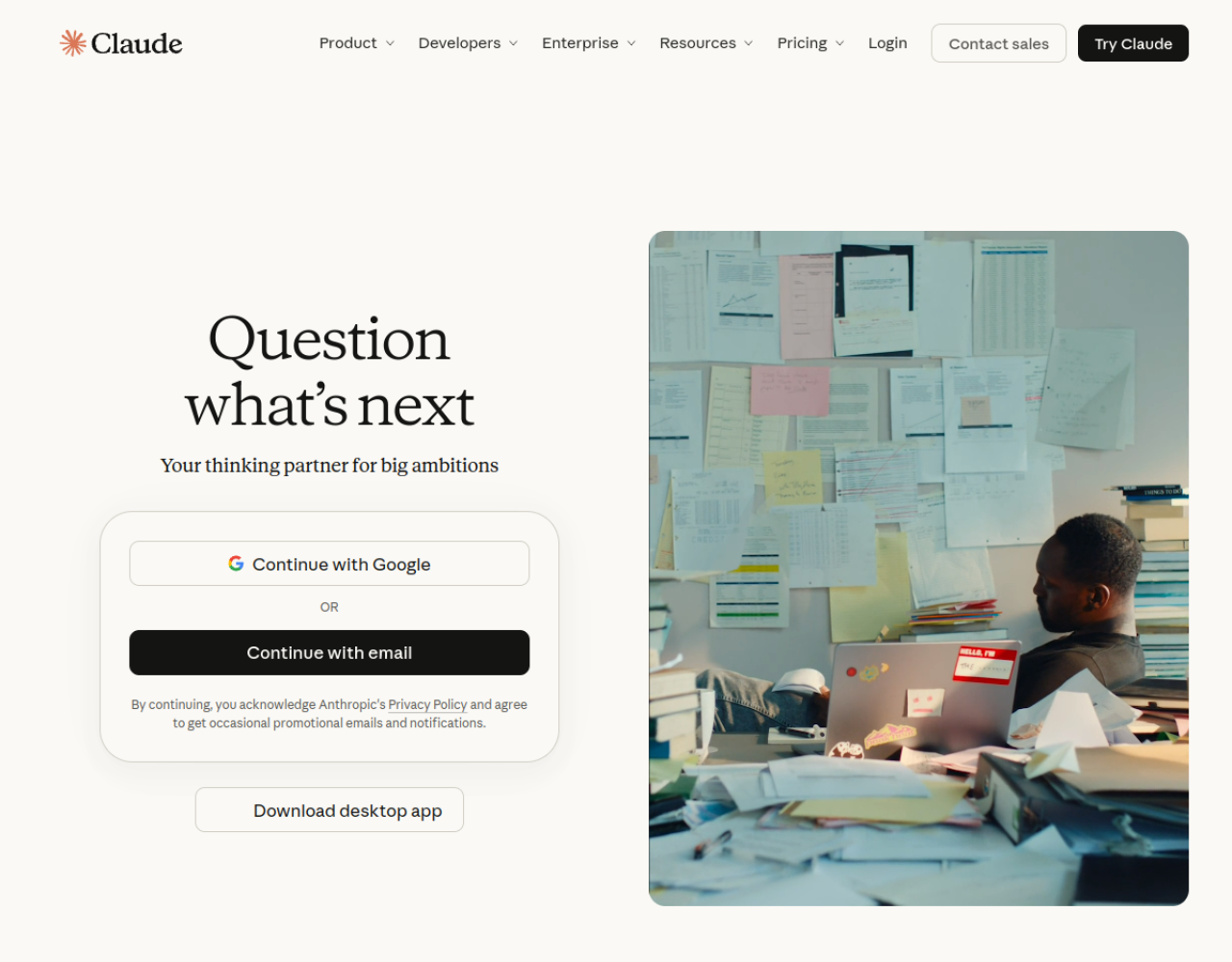 Claude interface with Projects and Artifacts