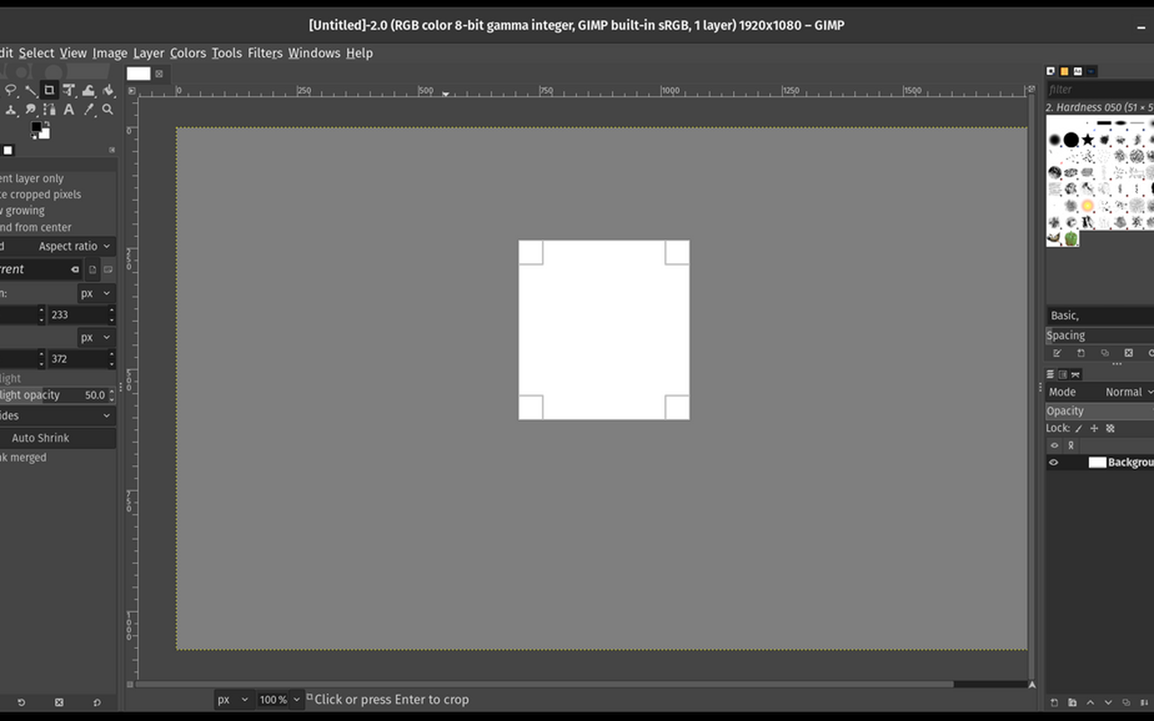 GIMP image editor interface on desktop