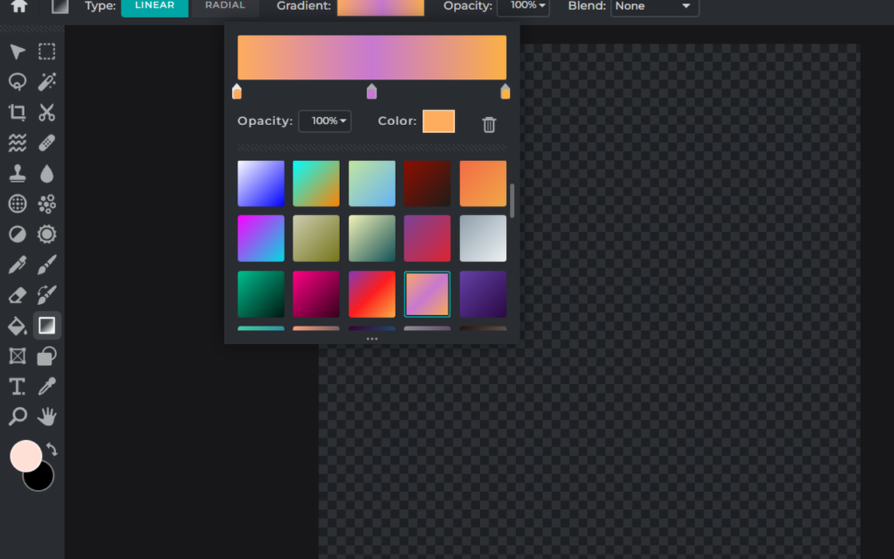 Pixlr online editor interface