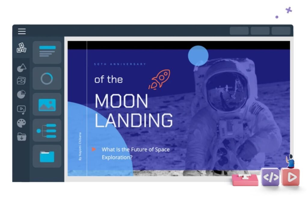 Visme editor for presentations, charts and infographics